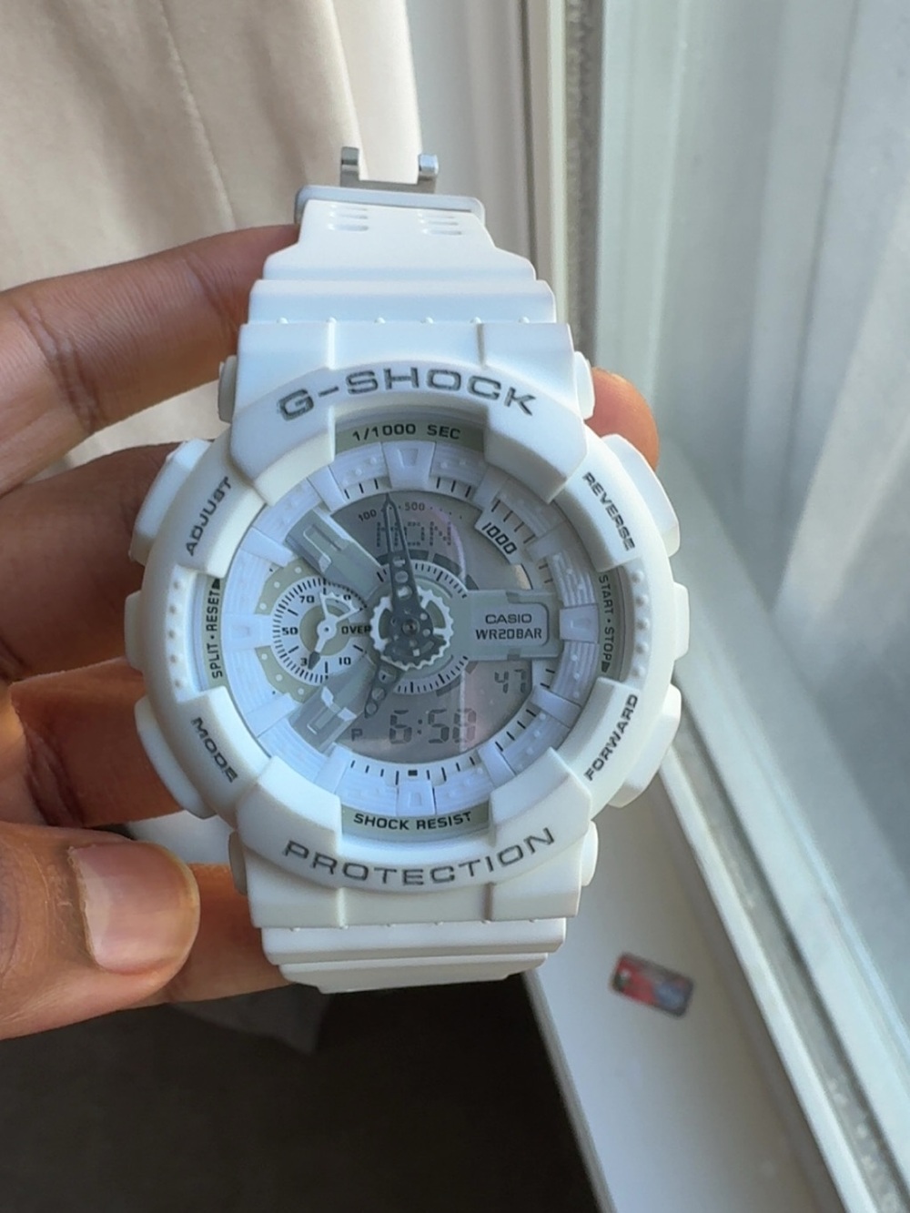Casio G-SHOCK White Rugged Digital-Analog Watch